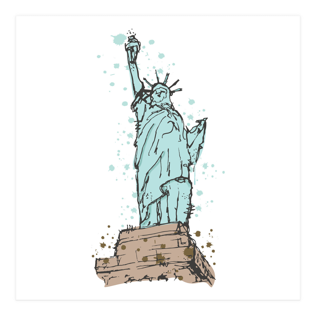 Statue of Liberty Sketch (Print Only)