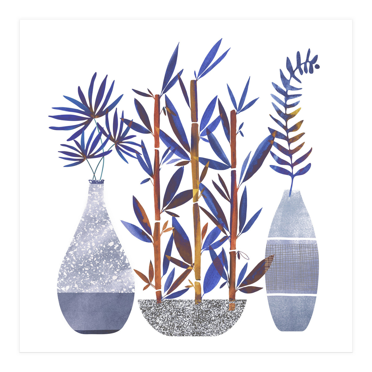Indigo Flora Trio (Print Only)