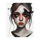 Goth Girl With Butterflies Portrait (Print Only) thumbnail