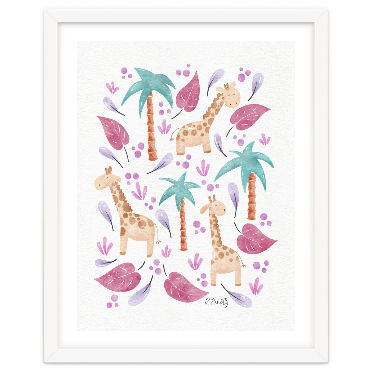 Jungle Giraffes | Pink