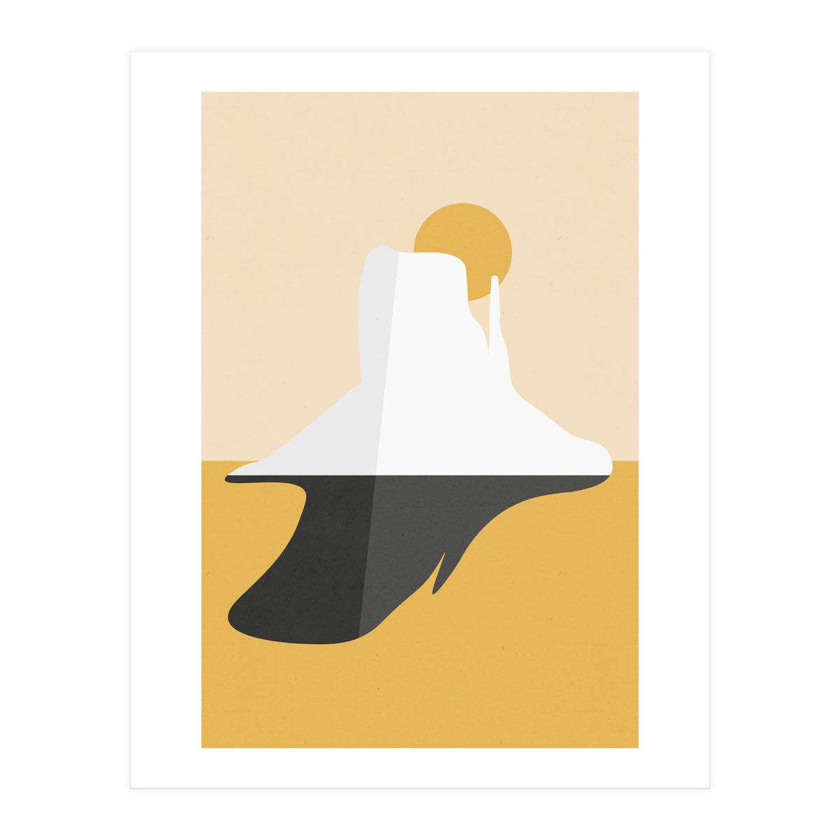 Abstract Mesa - Golden Desert (Print Only)