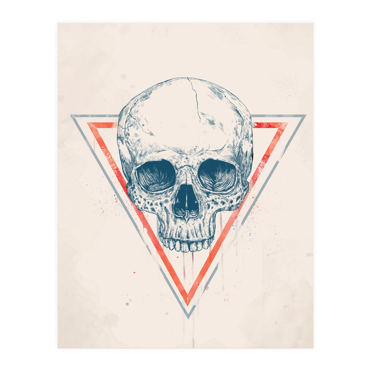 Skull In Triangles Ii (Print Only)