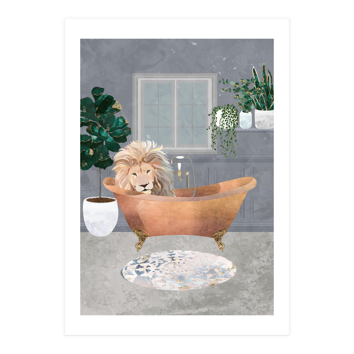 Lux Lion in a copper bath (Print Only)