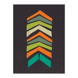 Retro Chevron Print Orange Teal Variation (Print Only) thumbnail