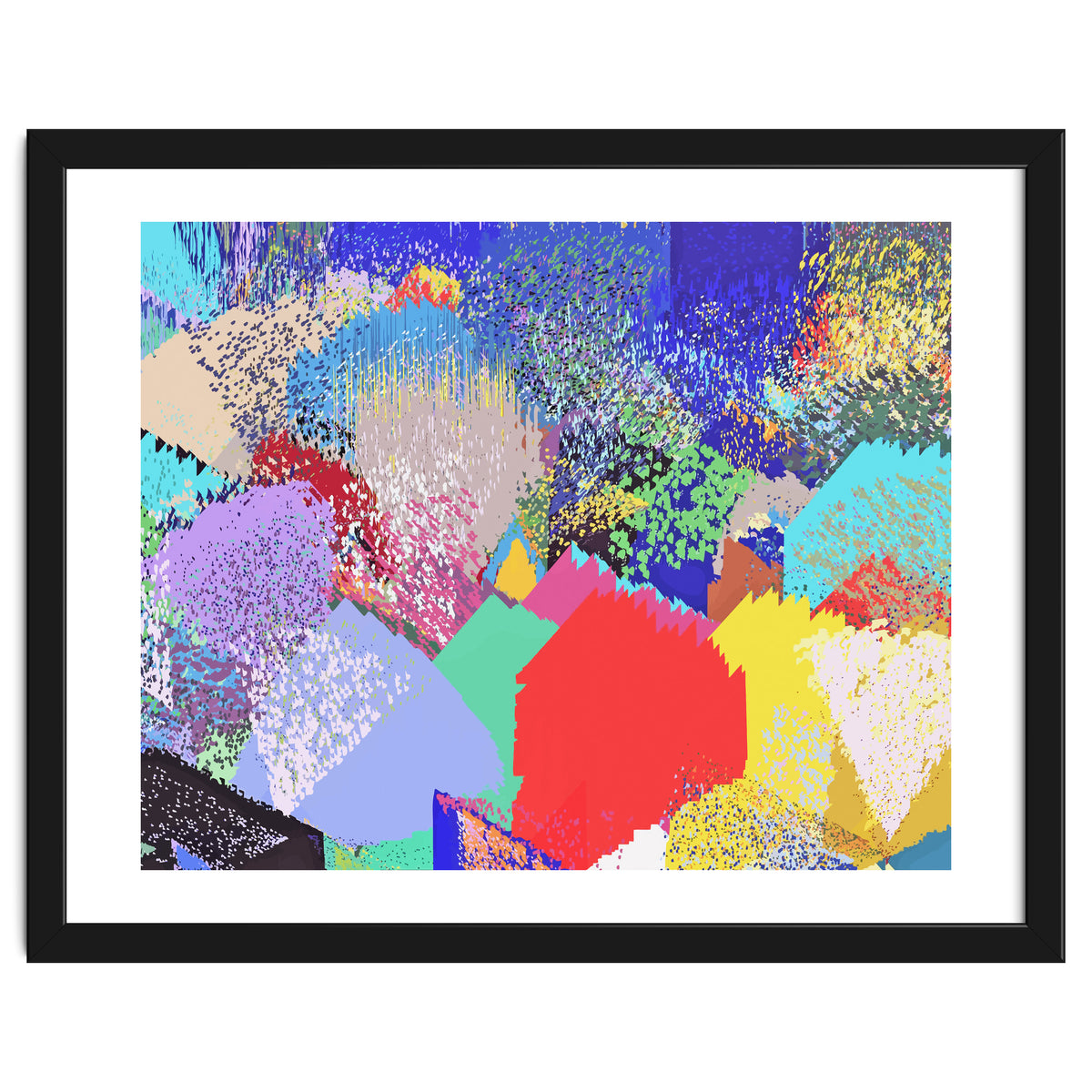 Modern Life, Abstract Contemporary Graphic Design, Eclectic Colorful Shapes