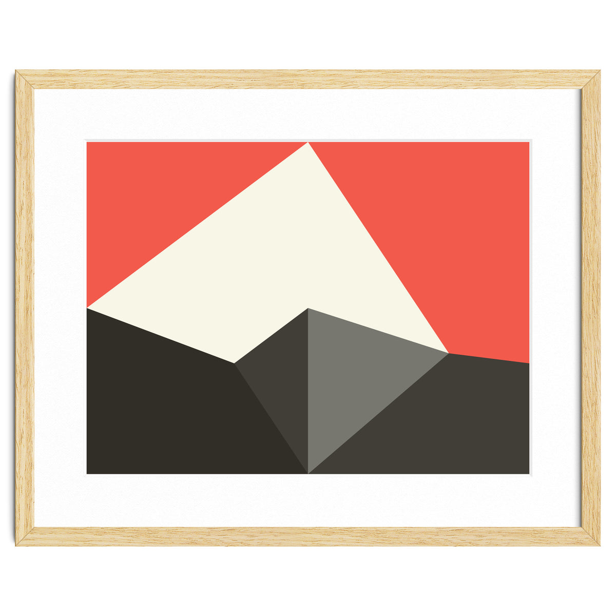 Geometric Shapes No. 77 - pink & grey