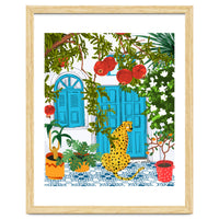 Cheetah Home, Morocco Architecture Illustration, Greece Cats Tropical Urban Jungle Pomegranate