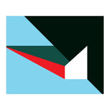 Geometric Shapes No. 45 - red, blue, green & black (Print Only) thumbnail