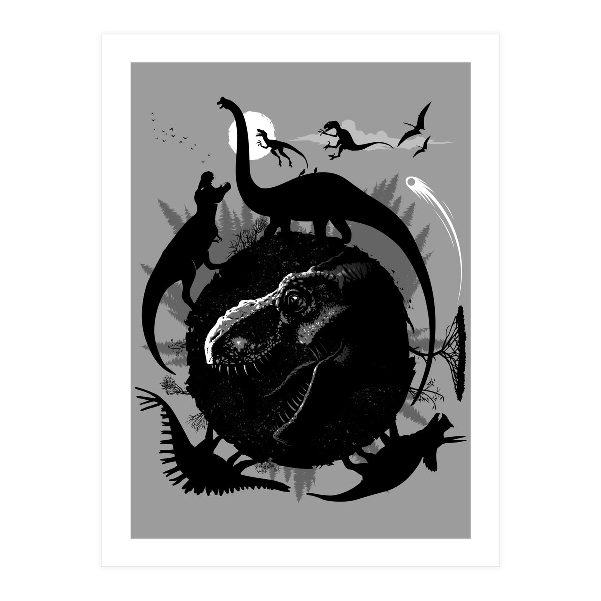 Circle of T-Rex (Print Only)