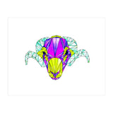 Colourful Geometric Swaledale Sheep Tup with Black Lines (Print Only) thumbnail