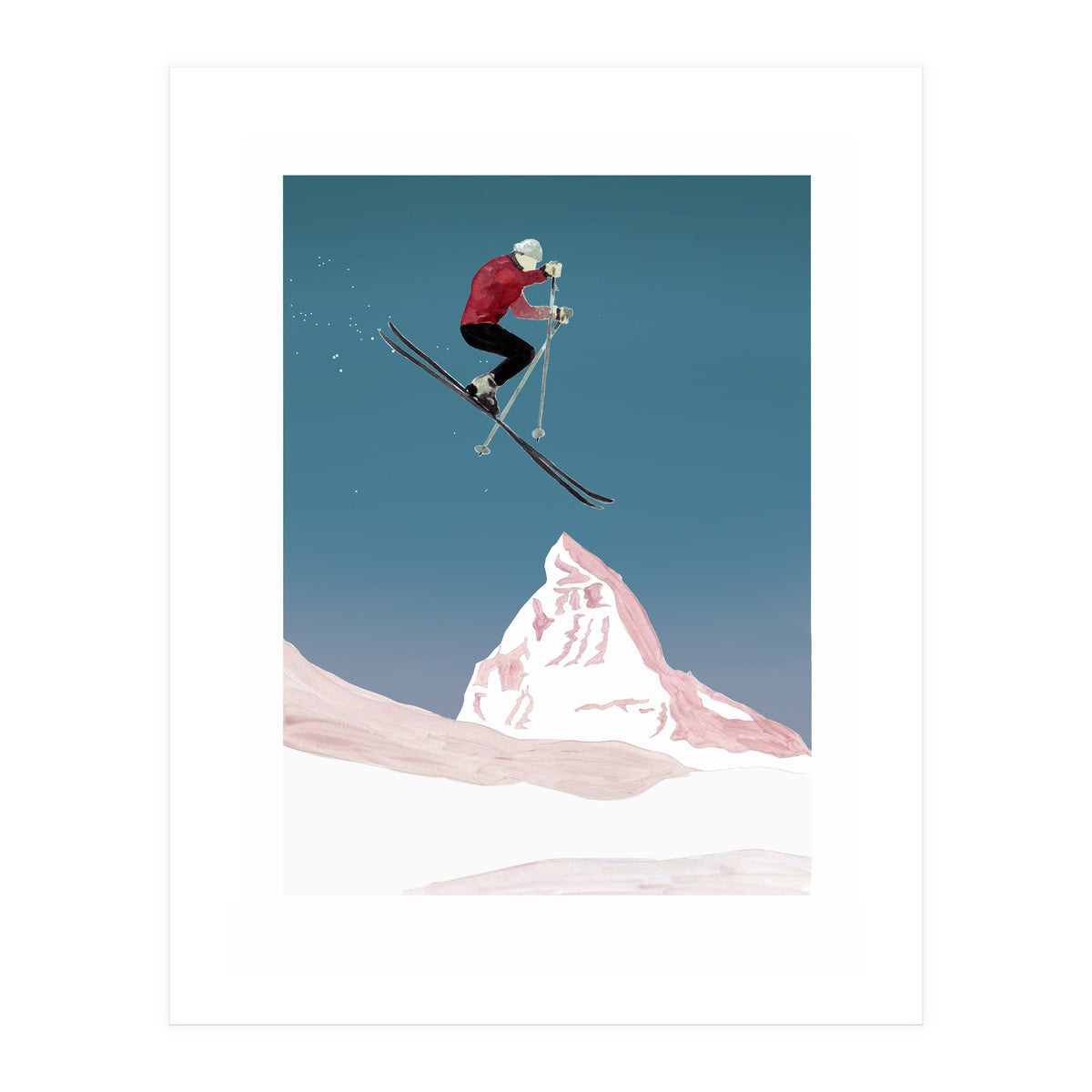 Mountain Love Skier (Print Only)