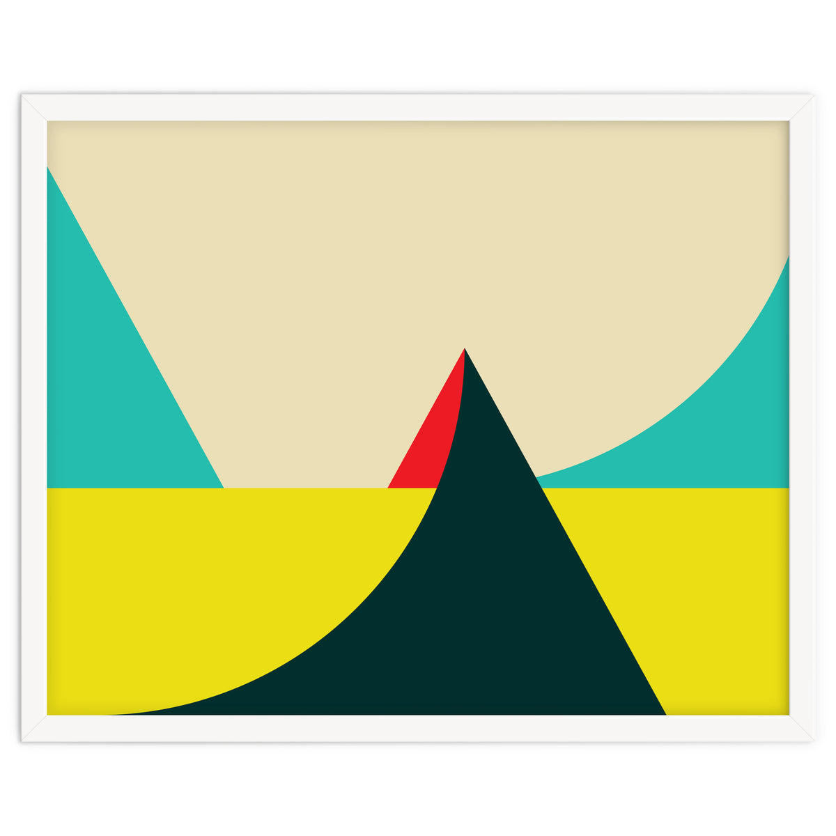 Geometric shapes No. 7 - yellow, turquoise, green & red