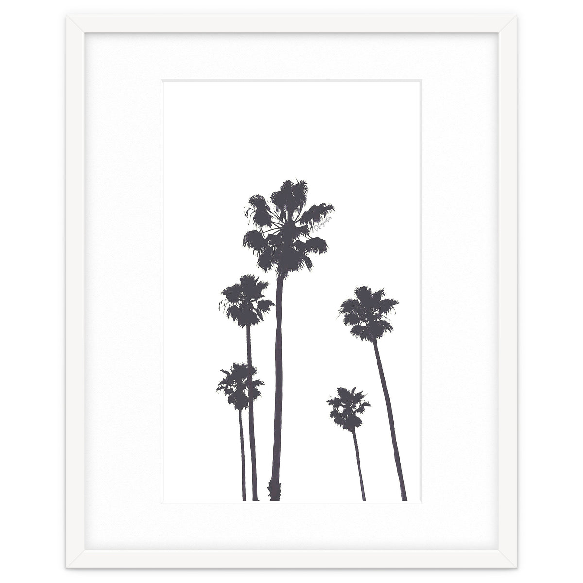 Palms & Sunset-Minimal B&W 2