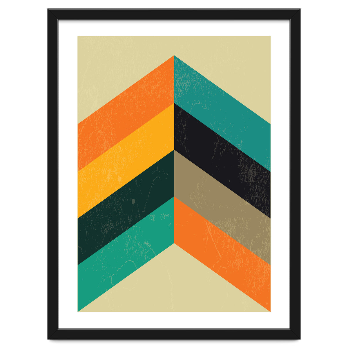 Mid Century Chevron Retro Pop Art