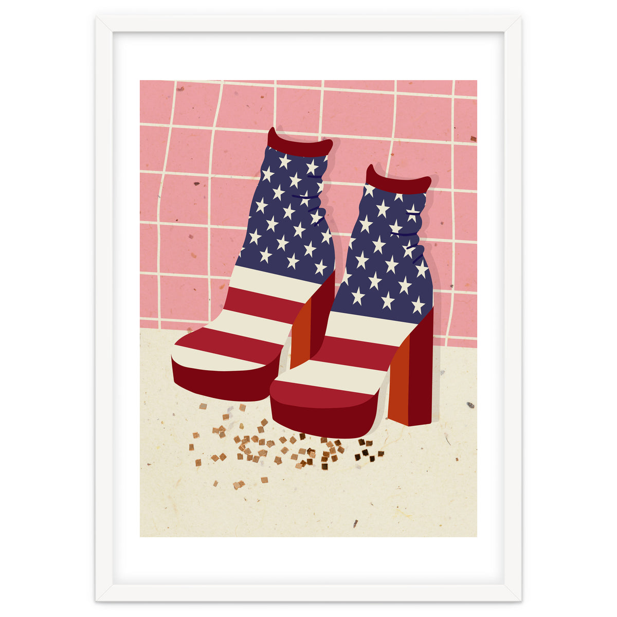 American Flag Disco Boots