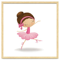 Adorable Leaping Ballerina Nursery Print