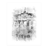 Monochrome Art BERLIN Brandenburg Gate | Watercolor (Print Only) thumbnail