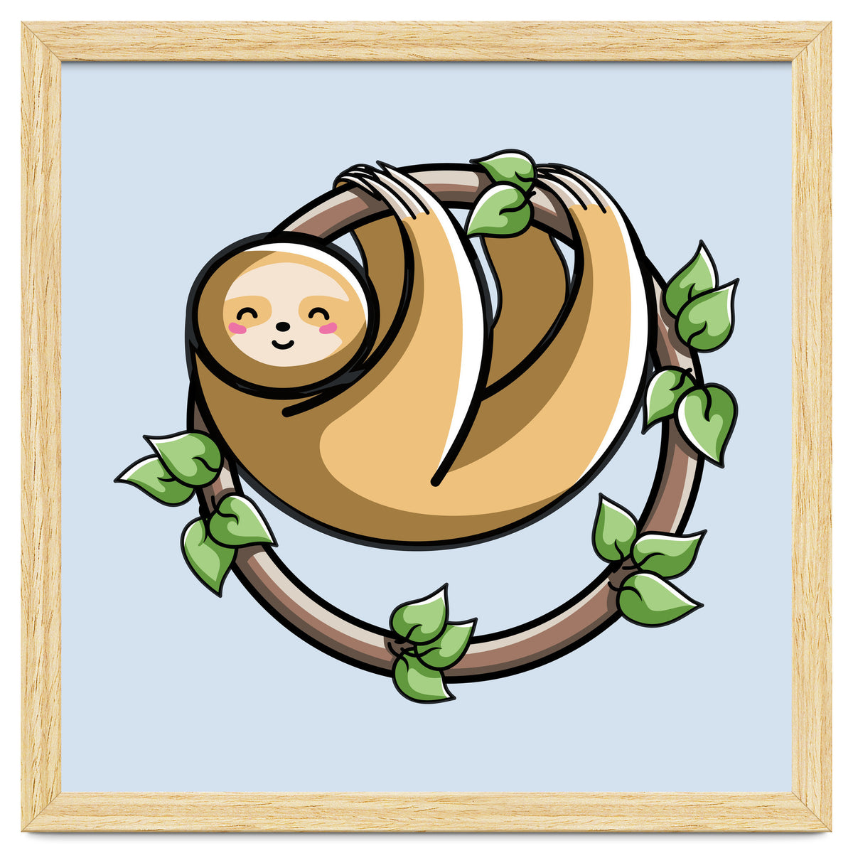 Kawaii Cute Sloth Circle