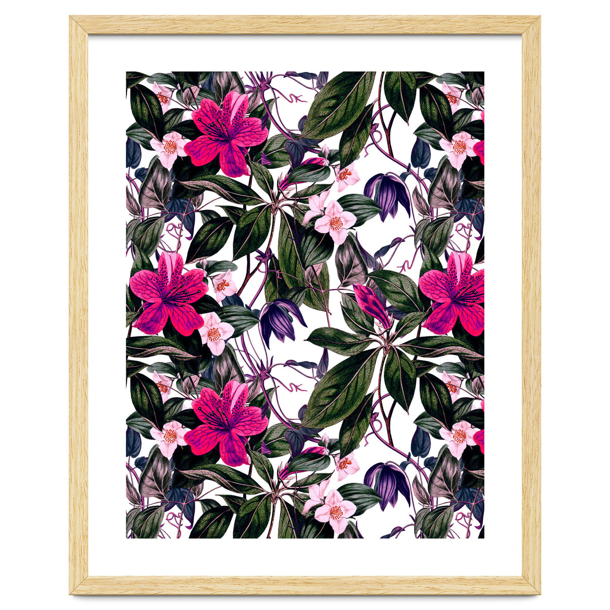 Pattern antique botanical flowers