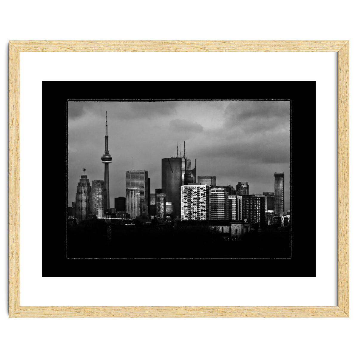 Toronto Skyline From The Pape Ave Bridge No 3 with Border