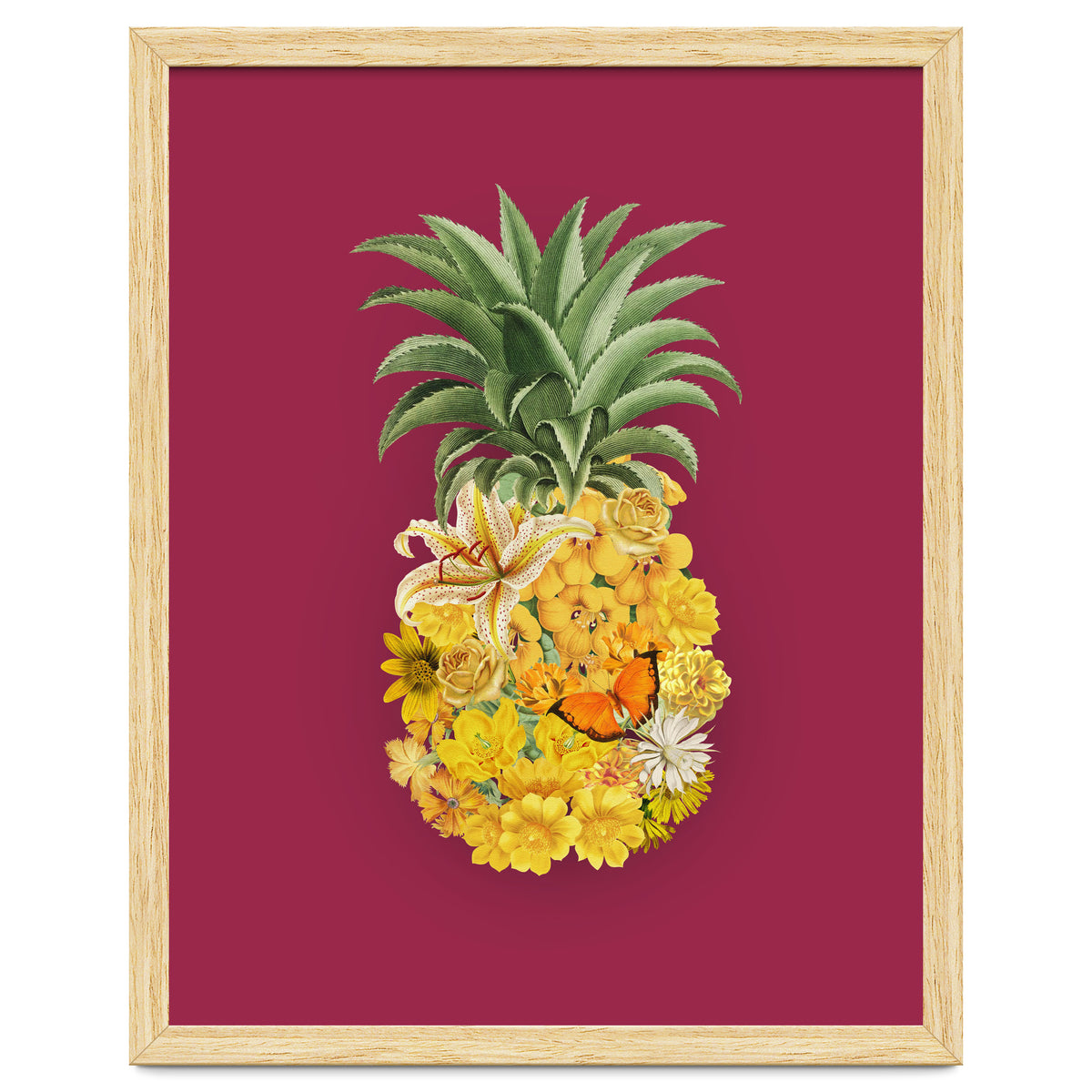 Pineapple Floral Pink