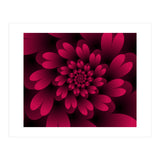 Red Floral Satin  (Print Only) thumbnail