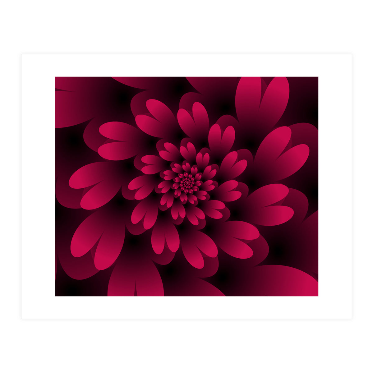 Red Floral Satin  (Print Only)