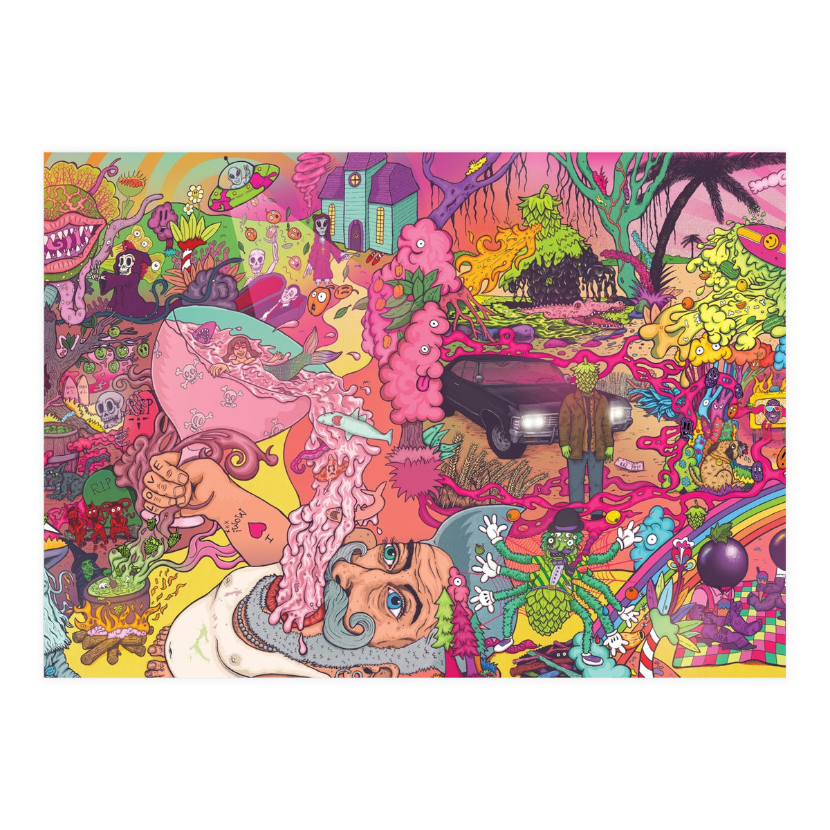 ABBEYDALE BREWERY COLLAB SERIES 1 & 2 FULL ILLUSTRATION - YEASTIE BOYS UK, NORTHERN MONK, ORGINS FYNE ALES, HAAND, BREW YORK, BLACK JACK, THORNBRIDGE, WILDE CHILD, RIDGESIDE, TORRSIDE, BOX SOCIAL, ORA BREWING (Print Only)