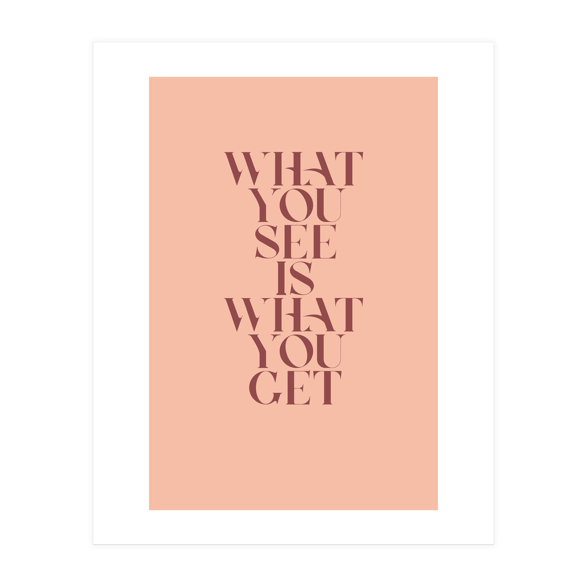 WHAT YOU SEE - Color (Print Only)