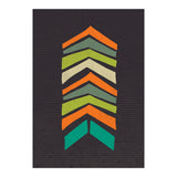 Retro Chevron Print Orange Teal Variation (Print Only) thumbnail