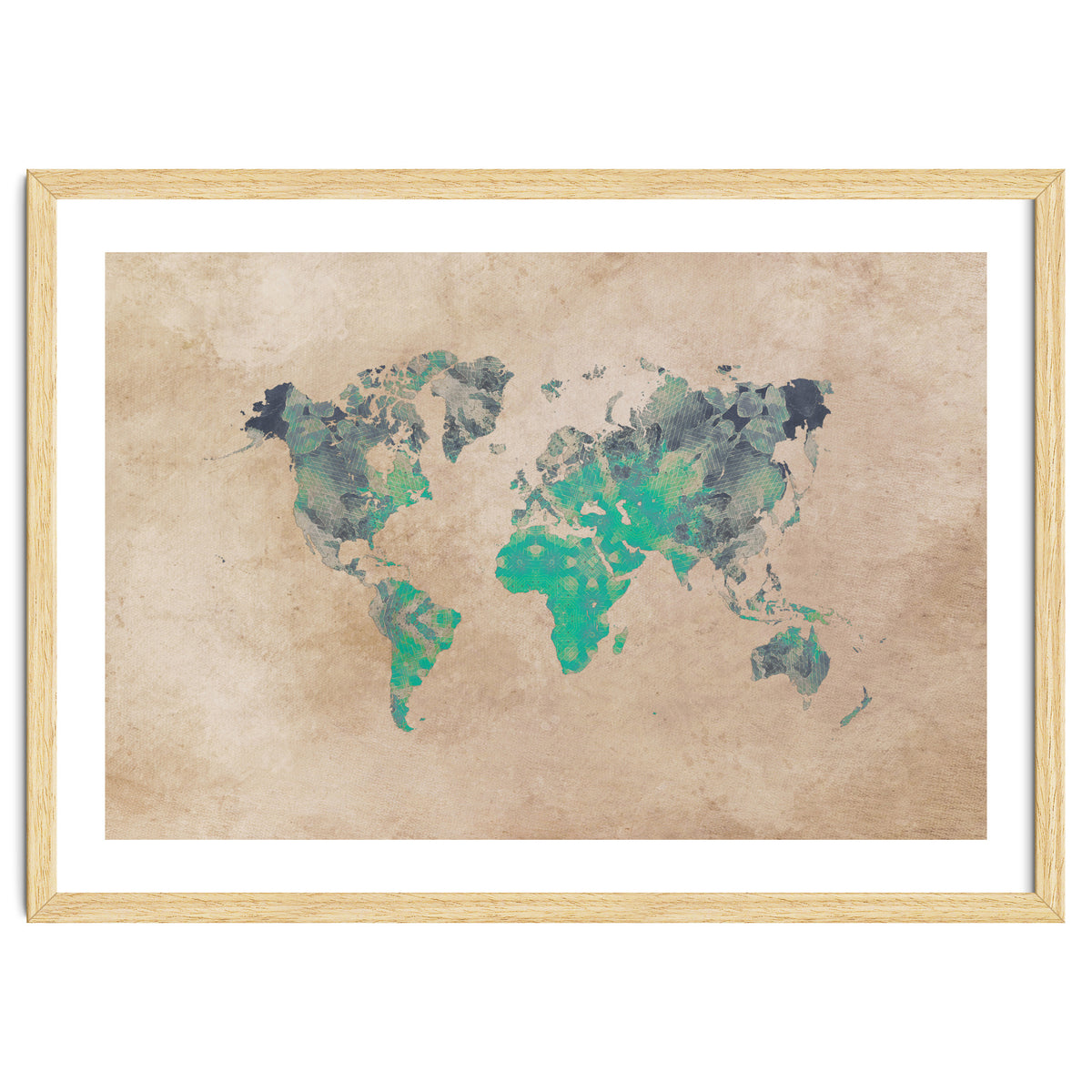 world map green