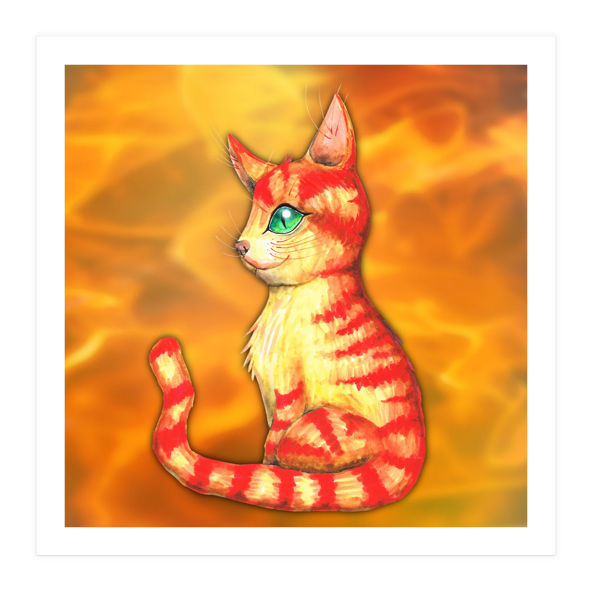 Fiery Cat (Print Only)