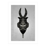 Horned Tribal Mask  (Print Only) thumbnail