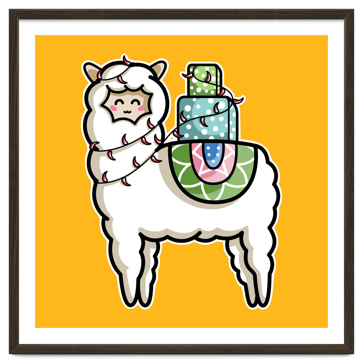 Kawaii Cute Gift Carrying Llama