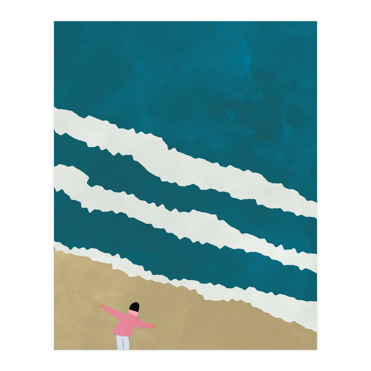 Minimalist Beach Illustration (Print Only)