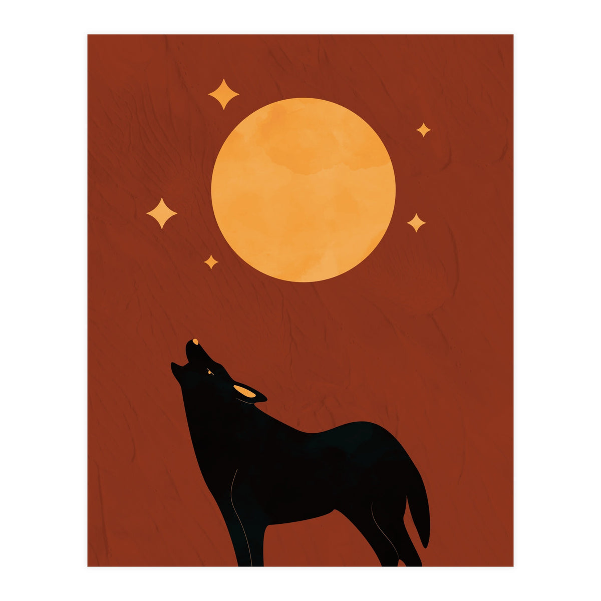 Wolf Full Moon (Print Only)