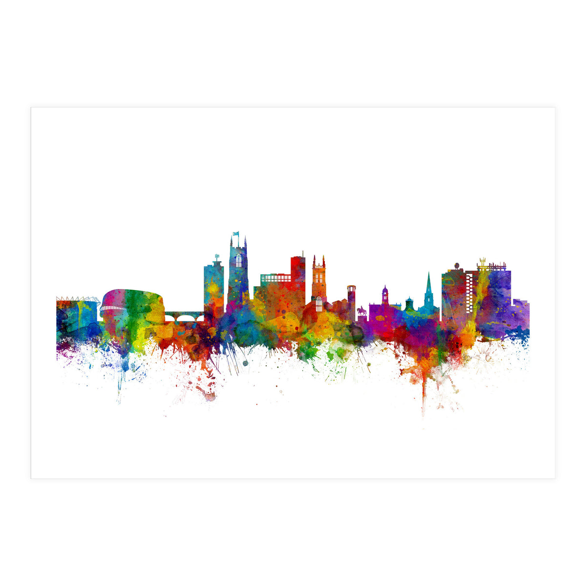 Derby England Skyline (Print Only)