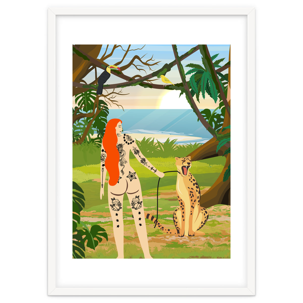 Tattooed Girl with Cheetah