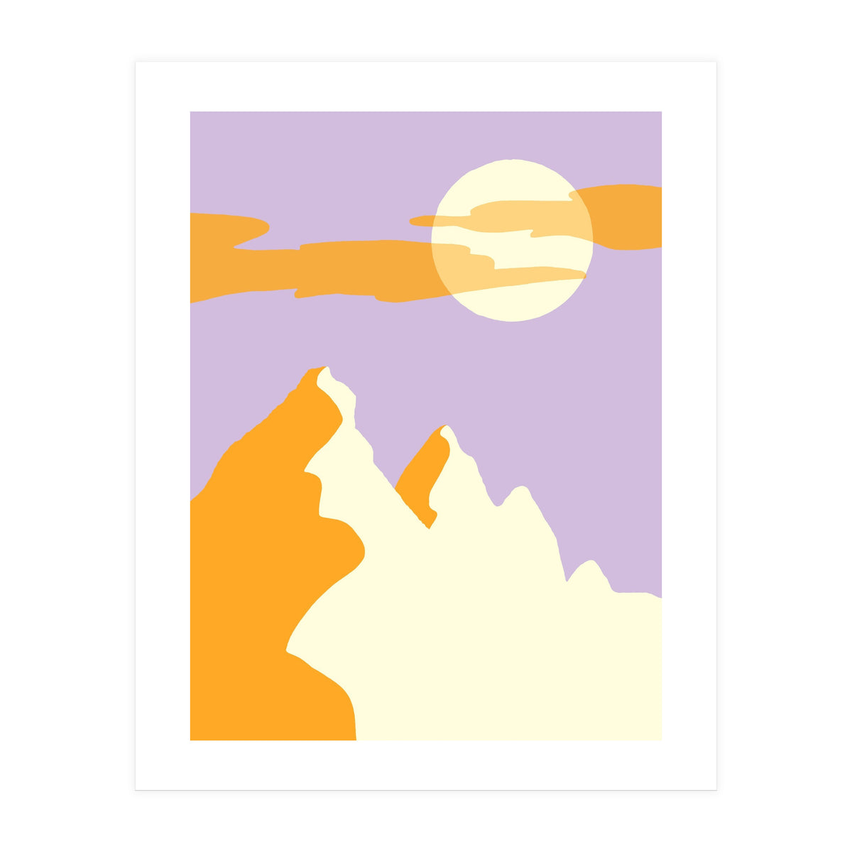Pastel Minimal Landscape (Print Only)