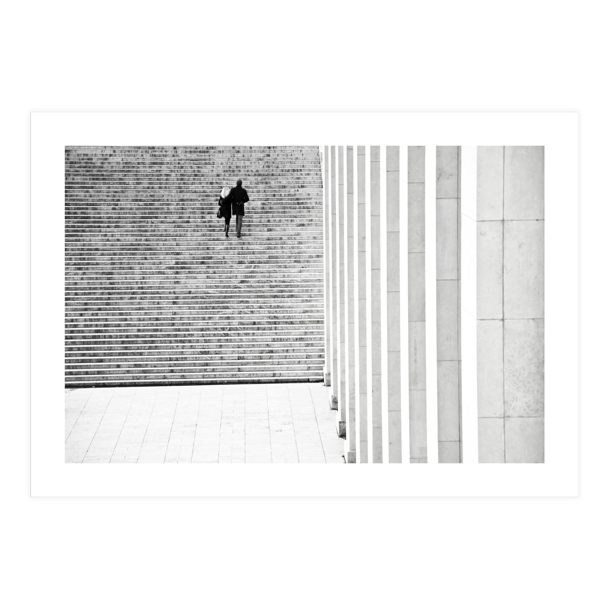 Couple On Stairs, Paris (Print Only)