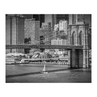 NEW YORK CITY Brooklyn Bridge & Manhattan Skyline (Print Only)