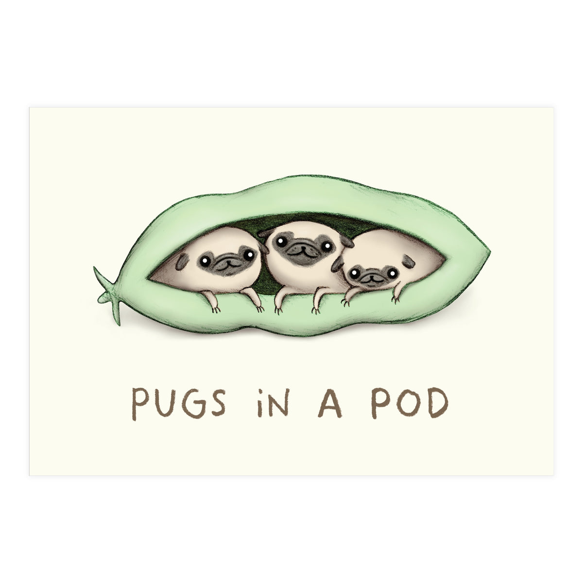 Pugs In A Pod (Print Only)