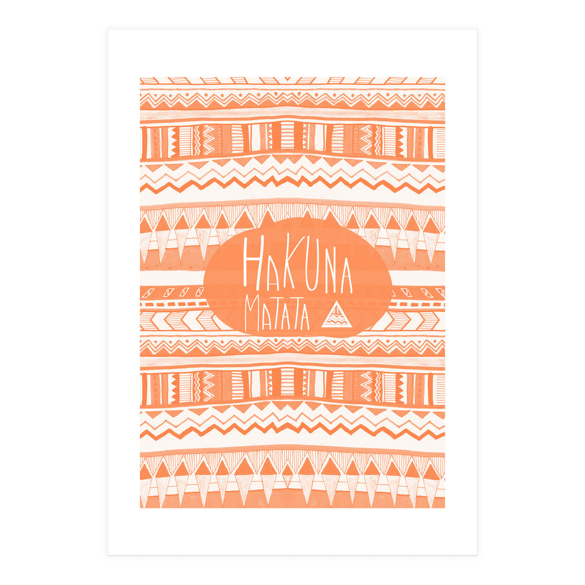 Hakuna Matata Orange Art Print  (Print Only)
