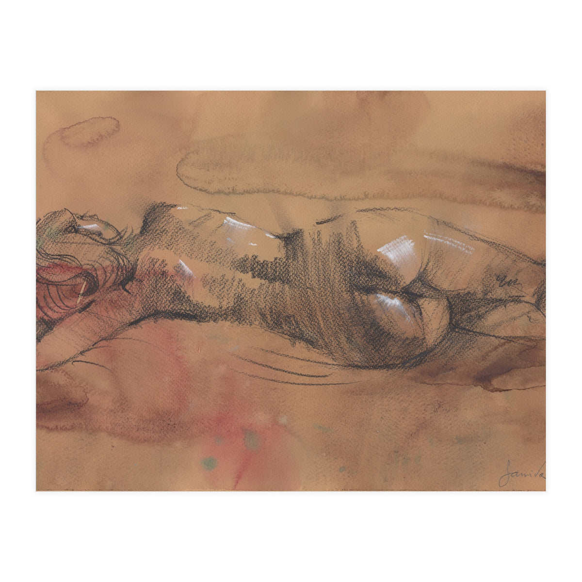 Feminine body drawing of a woman (Print Only)