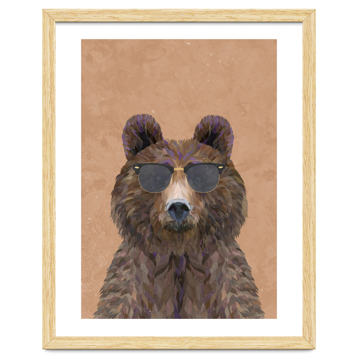 Cool Bear Wearing Sunglasses Portrait