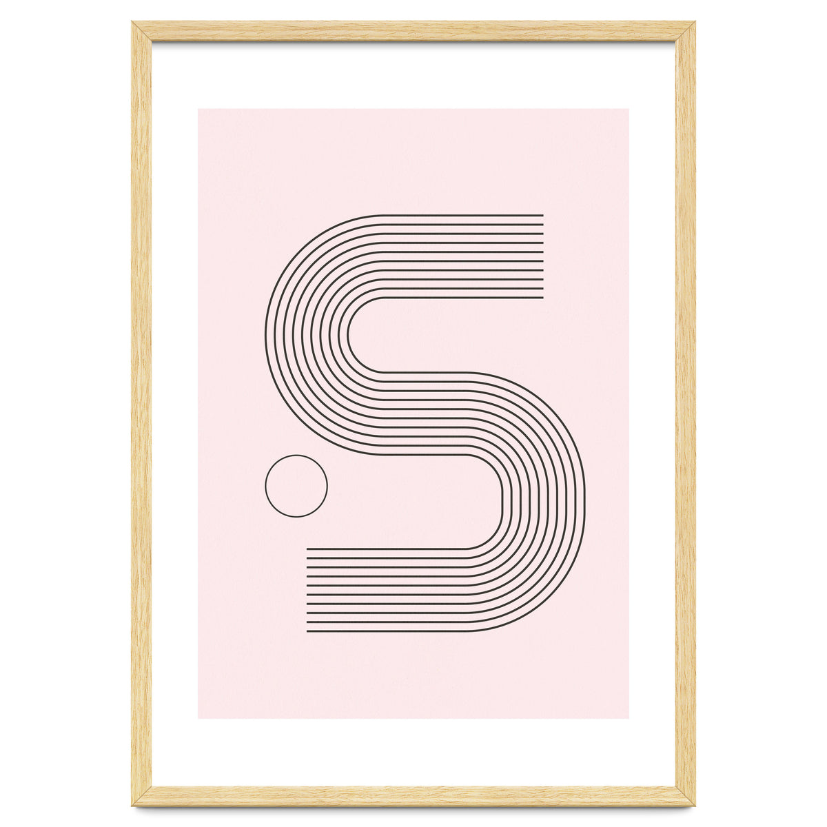 Rainbow Line Art Mid Century Modern