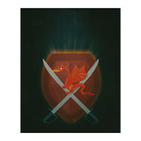 Heraldic dragon and cutlasses (Print Only) thumbnail