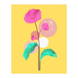 The Rare Bloom, Abstract Nature Floral Graphic, Eclectic Bohemian Modern, Pop of Color Illustration (Print Only) thumbnail
