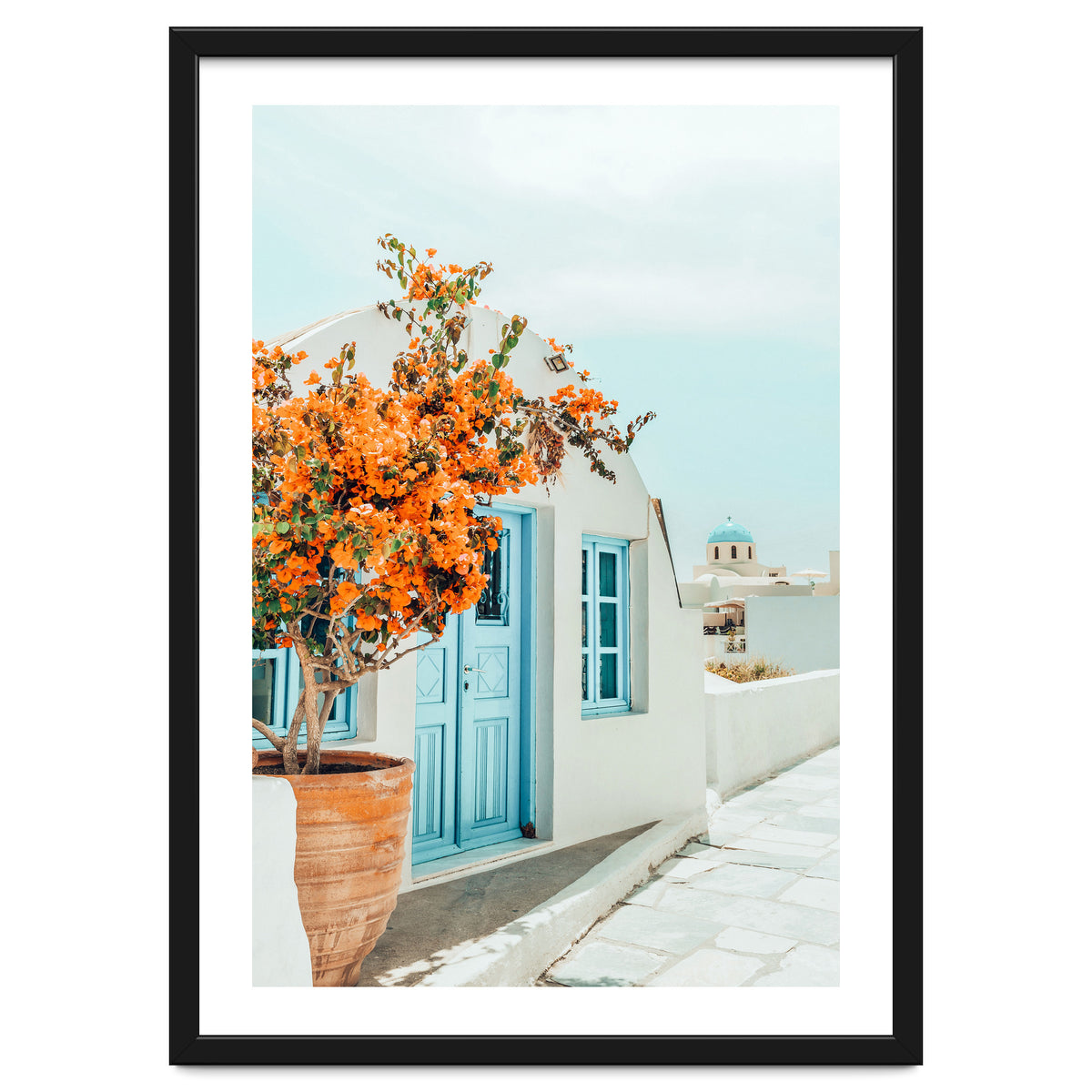 Greece Airbnb, Greece Photography Travel Digital Art, Scenic Landscape Architecture, White Building