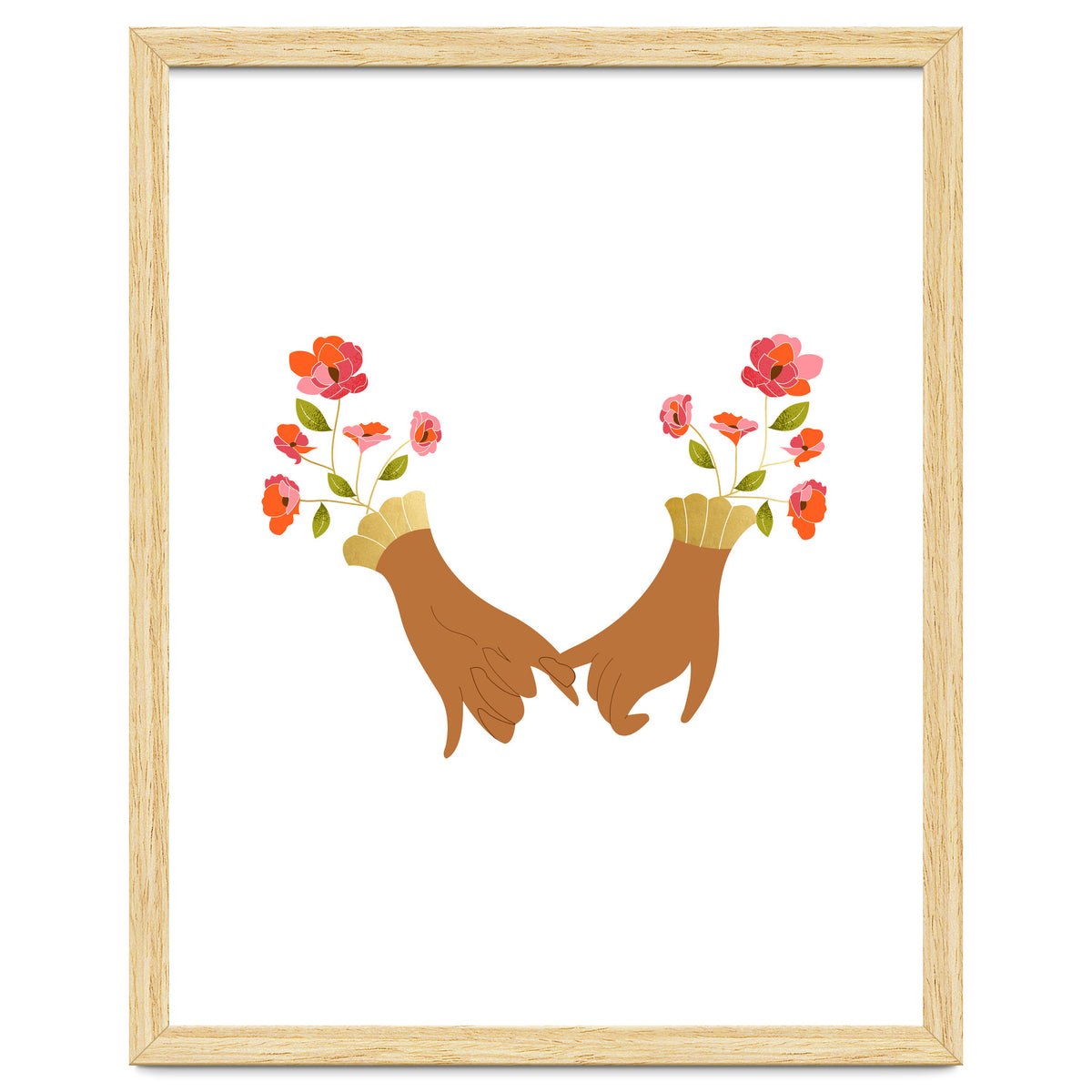 I Pinky Promise | Valentine's Day Love Friendship | Floral Botanical Join Hands Forever